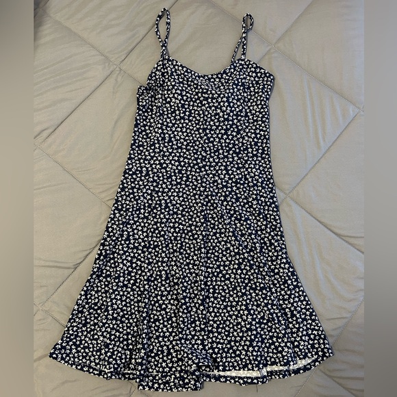 Blue floral spaghetti strap 90s style dress - Picture 1 of 1